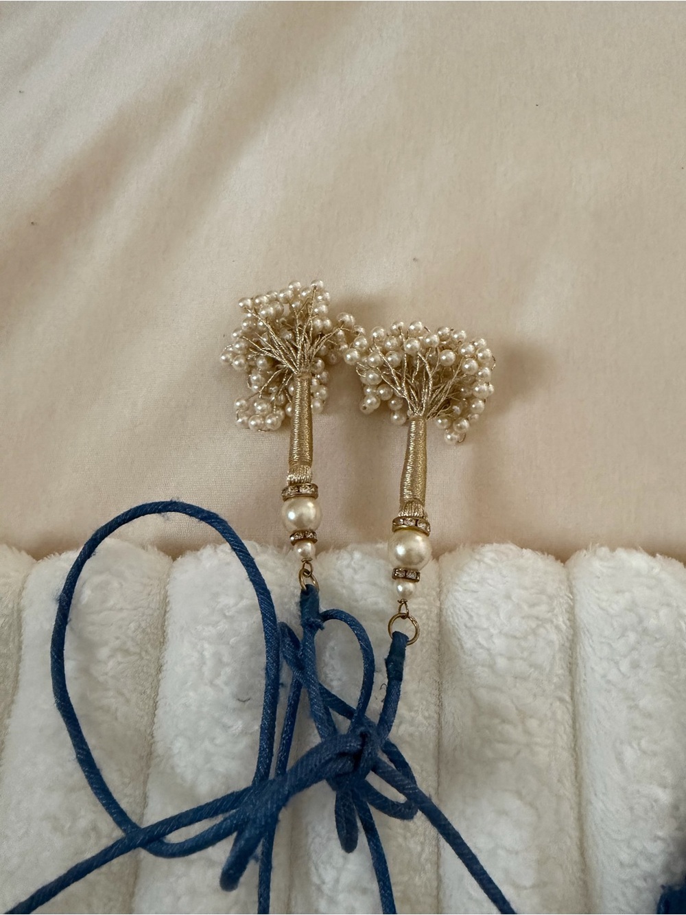 Chamee & Palak Embroidered Jewled Navy Floral Halter Camisole - Picture 12 of 12